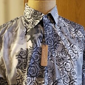 Karl knox veronelli grey floral NWT long sleeve